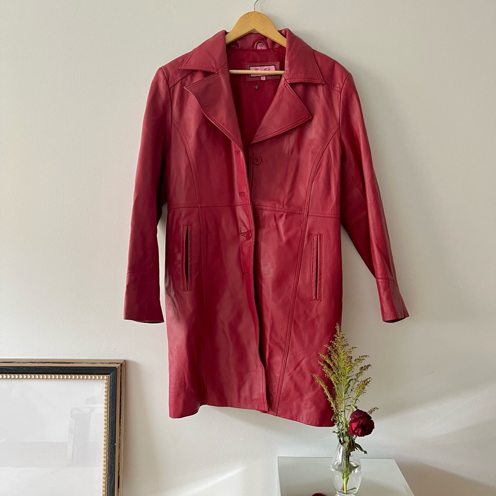 Vintage Red Leather Jacket